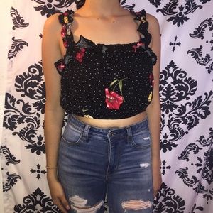 F21 floral crop top
